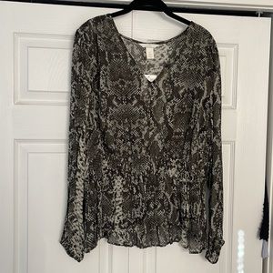 NWT - Snakeskin Blouse